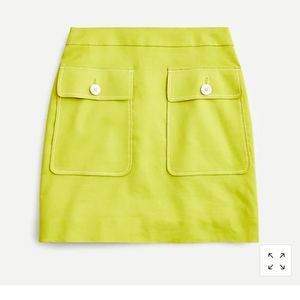 J.Crew Lime Green Pocket mini skirt 00